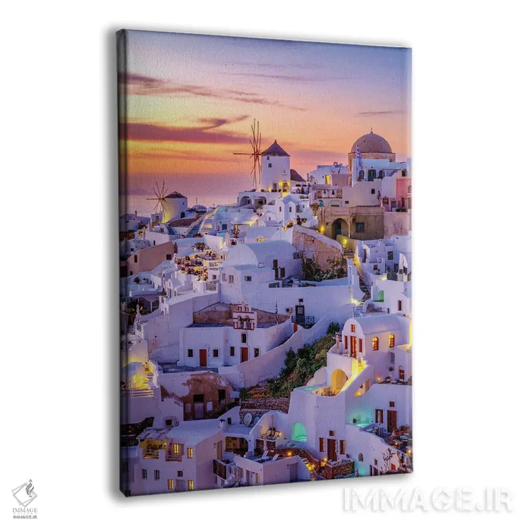 تابلو دکوراتیو Greece,رویاپردازی درباره سانتورینی، یونان اثر سوزانه کرمر - نمای پرسپکتیو محصول