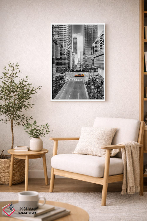 تابلو دکوراتیو Miami Downtown,تاکسی آفتابی، مرکز شهر میامی اثر سوزانه کرمر - D6W
