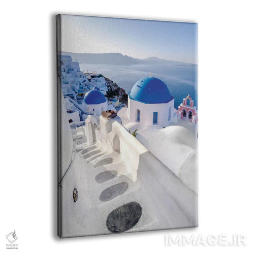 تابلو دکوراتیو Oia Santorini, Greece,به درون آبی، اویا سانتورینی، یونان اثر سوزانه کرمر - نمای پرسپکتیو محصول
