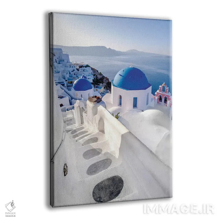 تابلو دکوراتیو Oia Santorini, Greece,به درون آبی، اویا سانتورینی، یونان اثر سوزانه کرمر - نمای پرسپکتیو محصول