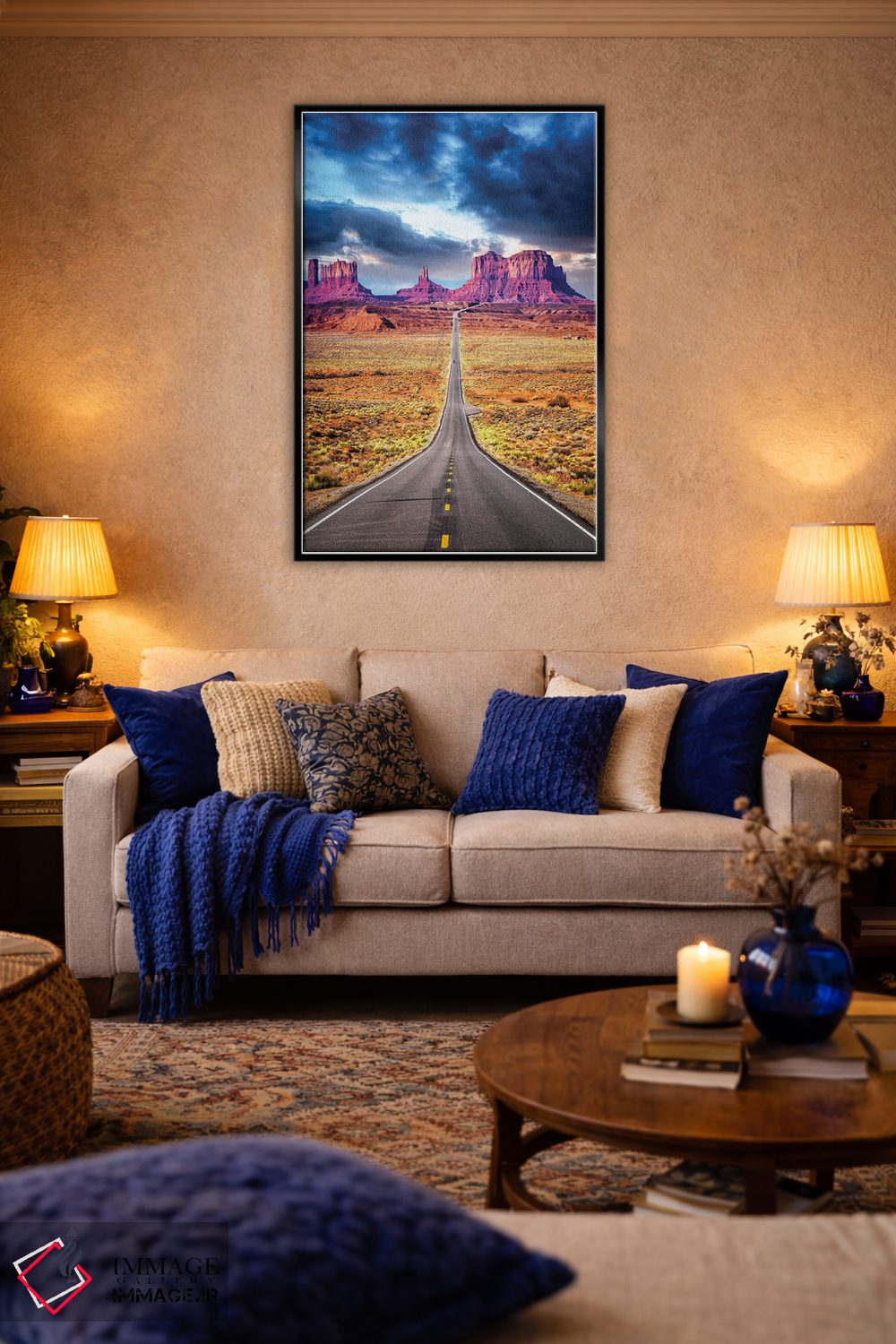 تابلو دکوراتیو Road To Monument Valley Arizona,سفر جاده ای II، جاده به مون… اثر سوزانه کرمر - D5B