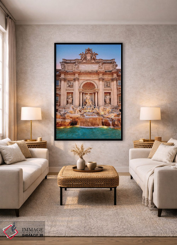 تابلو دکوراتیو Trevi Fountain,فواره تروی، رم اثر سوزانه کرمر - D1B