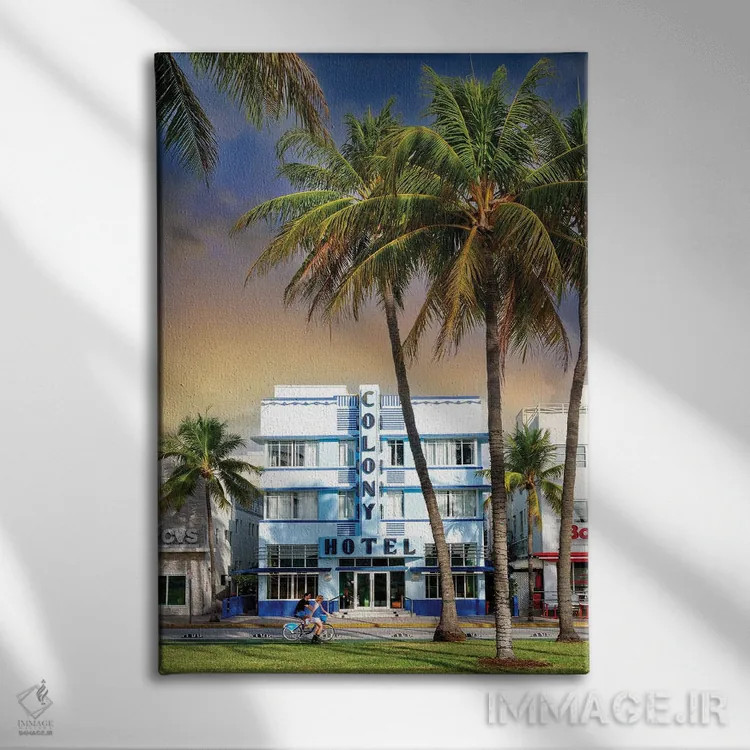 تابلو دکوراتیو Miami Florida,تفریح در اوشن درایو، میامی فلوریدا اثر سوزانه کرمر - نمای روبهرو روی دیوار