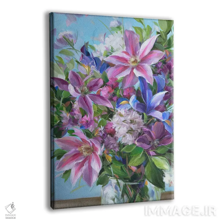 تابلو دکوراتیو Iris, Lilac,یاس پیچ، زنبق، یاس بنفش اثر آلیسا کاری - نمای پرسپکتیو محصول