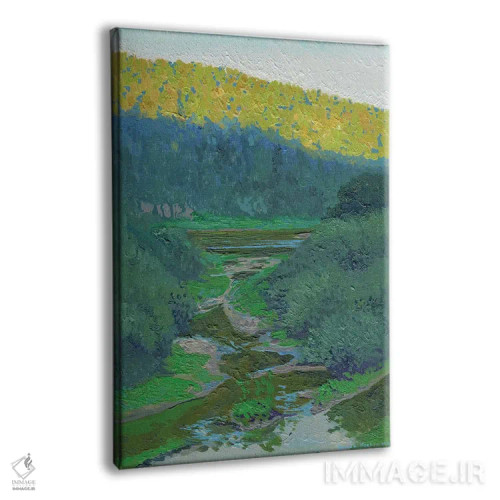 تابلو دکوراتیو غروب در رود چوسوایا کین اورال اثر سایمون کوژین - نمای پرسپکتیو محصول