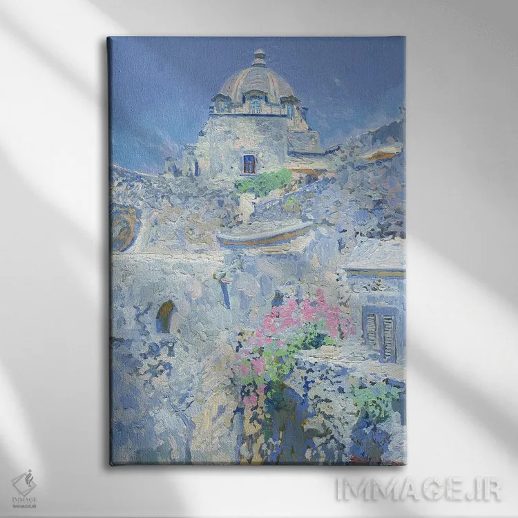 تابلو دکوراتیو قلعه آراگونی اثر سایمون کوژین - نمای روبهرو روی دیوار