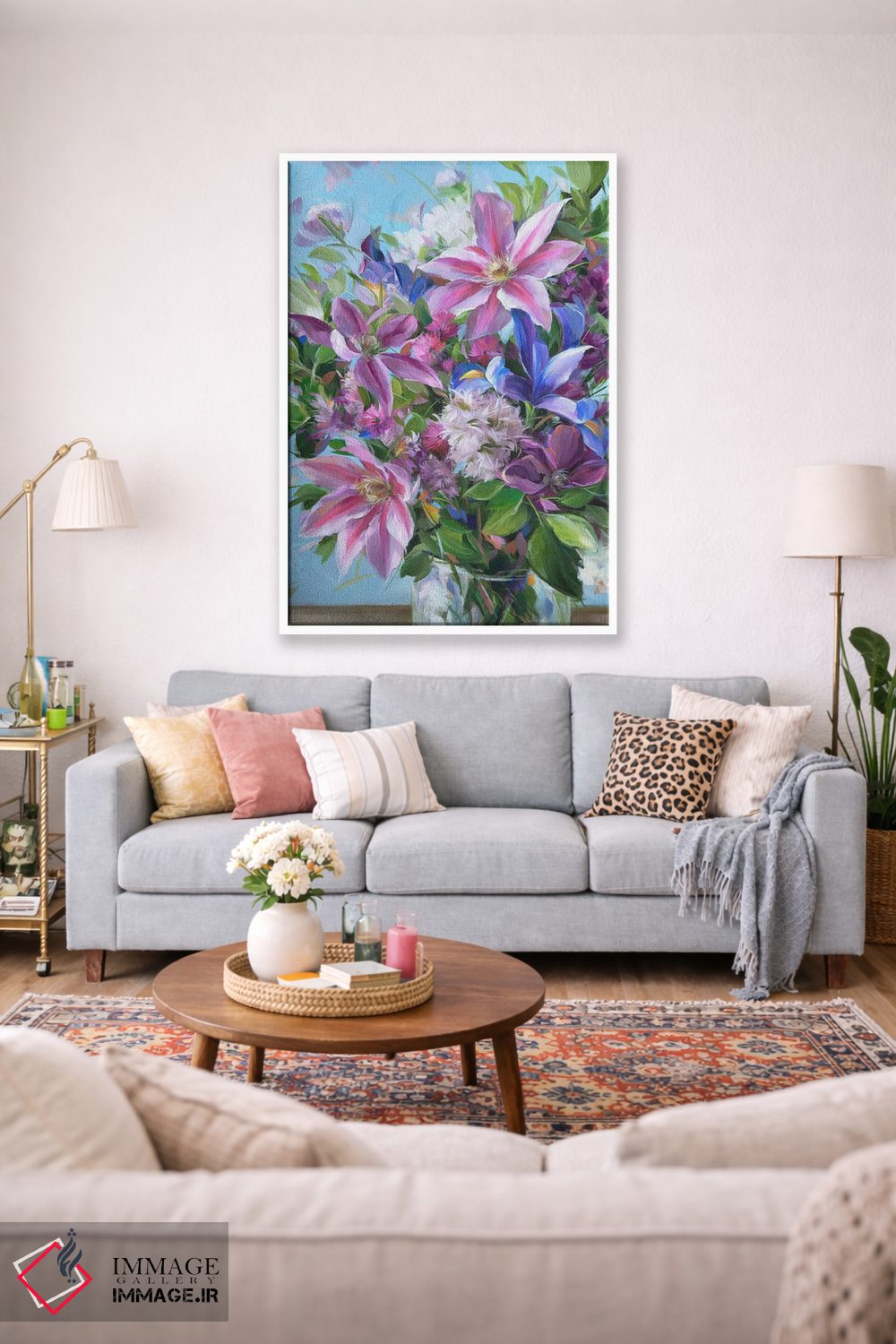 تابلو دکوراتیو Iris, Lilac,یاس پیچ، زنبق، یاس بنفش اثر آلیسا کاری - D1W