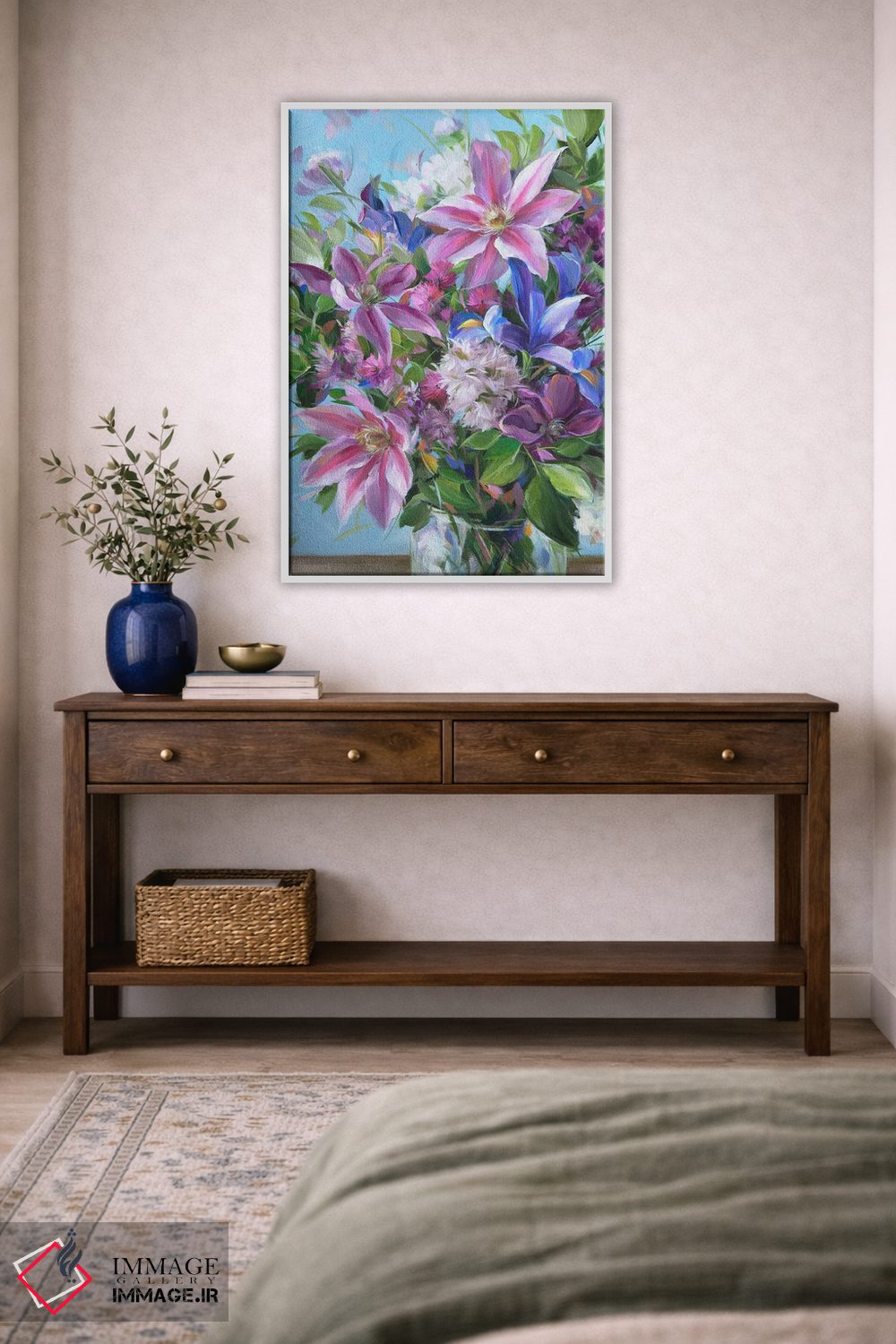 تابلو دکوراتیو Iris, Lilac,یاس پیچ، زنبق، یاس بنفش اثر آلیسا کاری - D2W