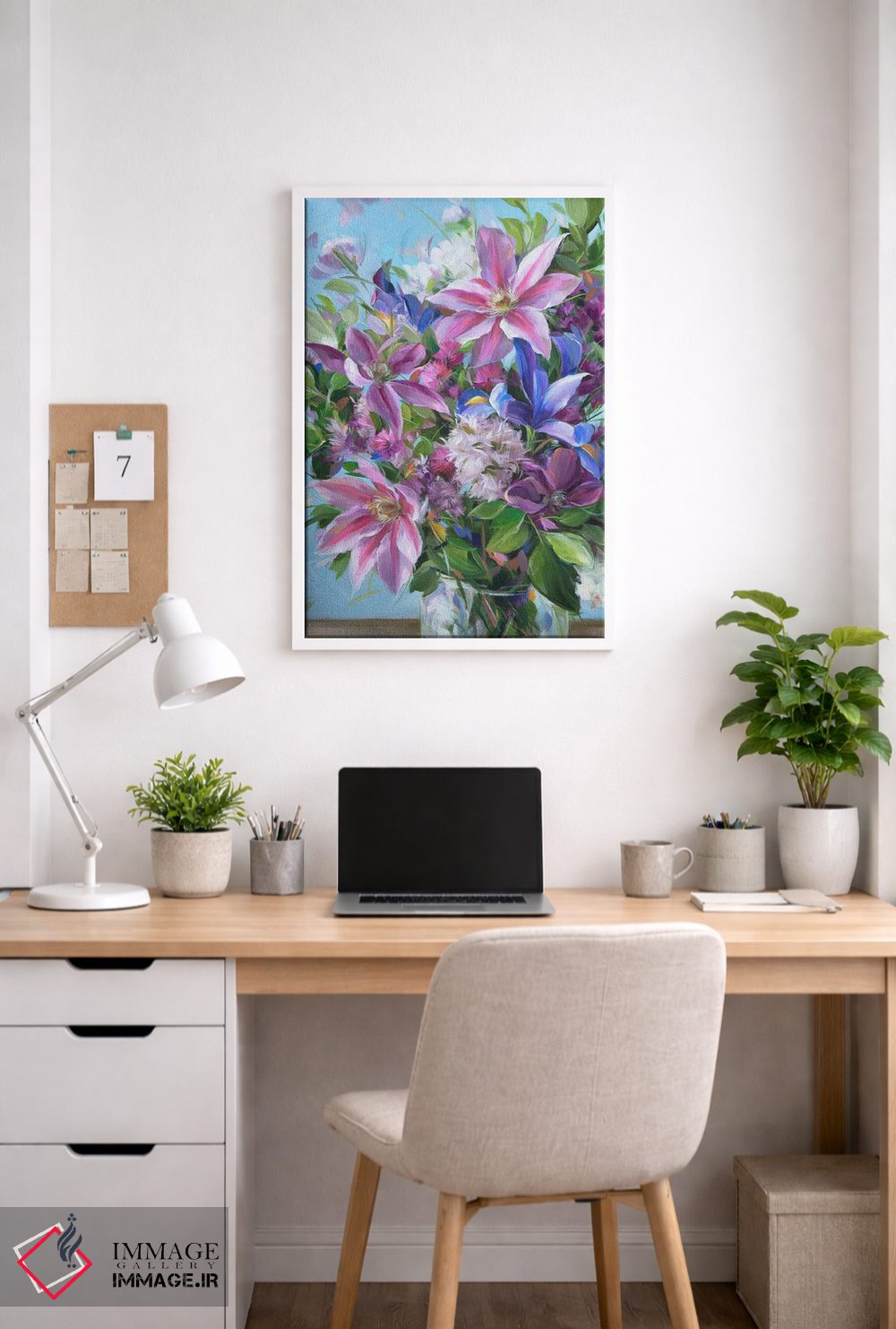 تابلو دکوراتیو Iris, Lilac,یاس پیچ، زنبق، یاس بنفش اثر آلیسا کاری - D3W
