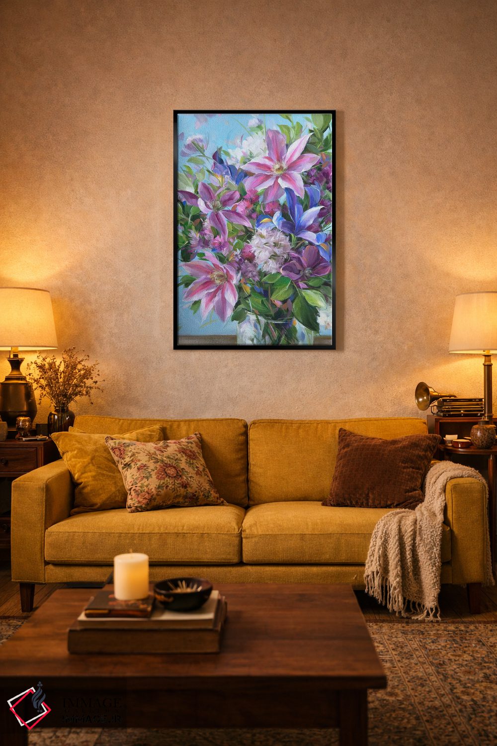 تابلو دکوراتیو Iris, Lilac,یاس پیچ، زنبق، یاس بنفش اثر آلیسا کاری - D4B
