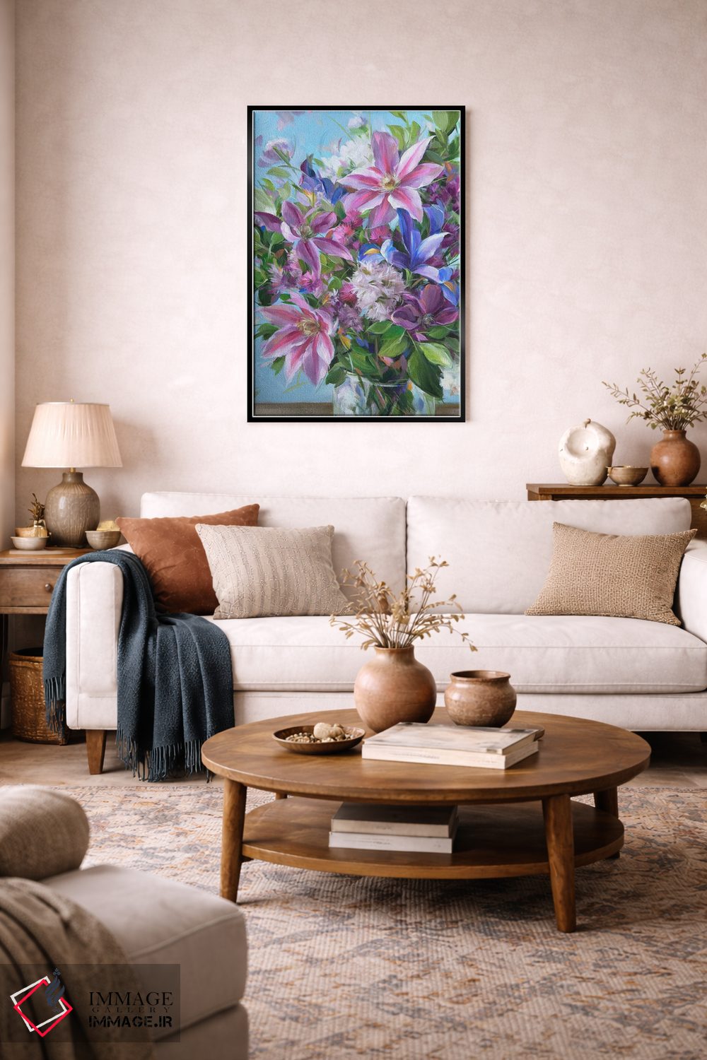 تابلو دکوراتیو Iris, Lilac,یاس پیچ، زنبق، یاس بنفش اثر آلیسا کاری - D5B