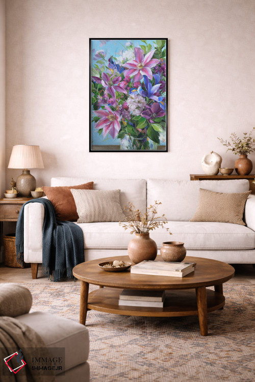 تابلو دکوراتیو Iris, Lilac,یاس پیچ، زنبق، یاس بنفش اثر آلیسا کاری - D5B