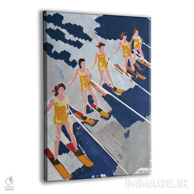 تابلو دکوراتیو نمایش اسکی روی آب I اثر استودیو طراحی استلار - نمای پرسپکتیو محصول