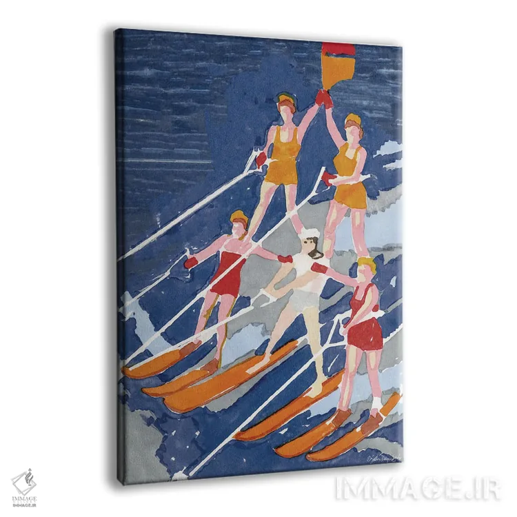 تابلو دکوراتیو نمایش اسکی روی آب III اثر استودیو طراحی استلار - نمای پرسپکتیو محصول
