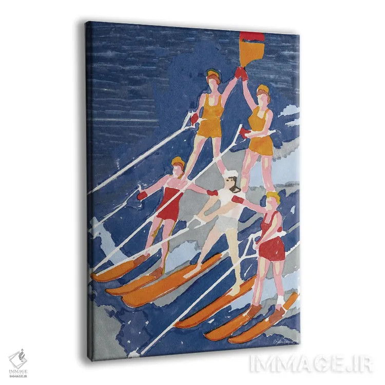 تابلو دکوراتیو نمایش اسکی روی آب III اثر استودیو طراحی استلار - نمای پرسپکتیو محصول