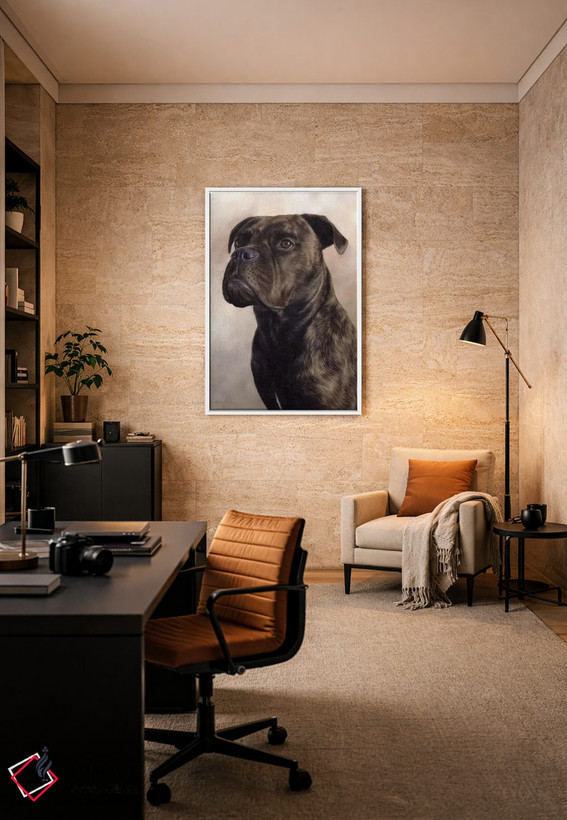 تابلو دکوراتیو باکسر-بول ماستیف اثر ریچل استریبلینگ - D6W