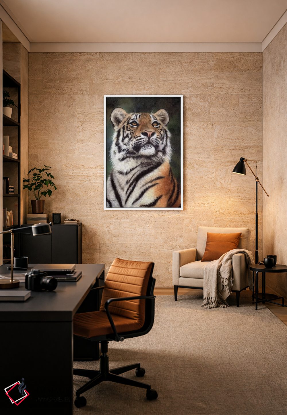 تابلو دکوراتیو ببر آمور اثر ریچل استریبلینگ - D6W