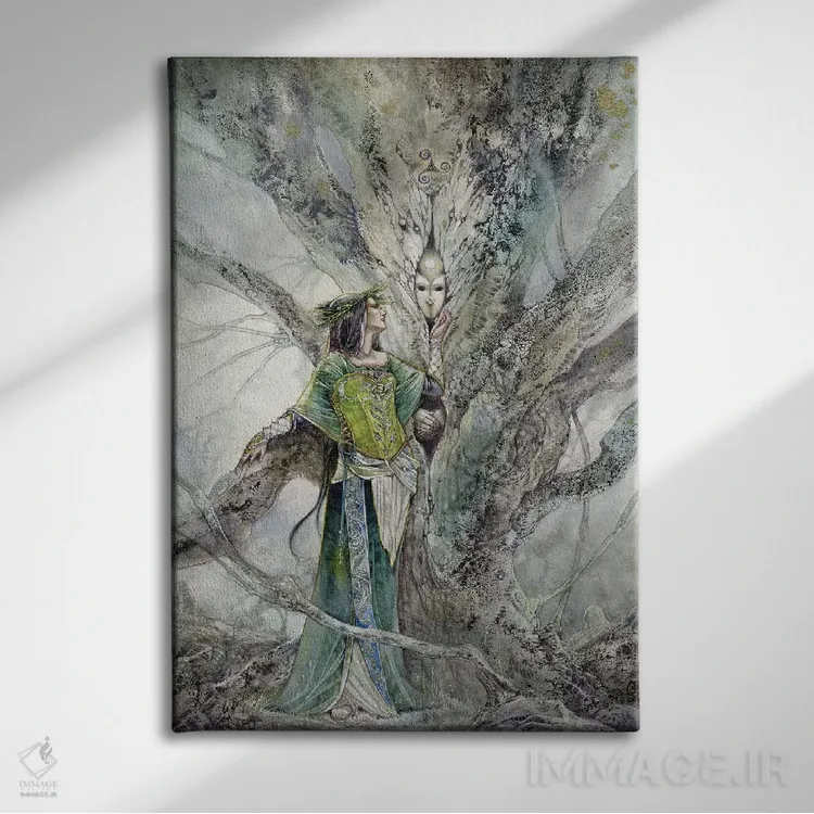 تابلو دکوراتیو نیموئه اثر استفانی لاو - نمای روبهرو روی دیوار