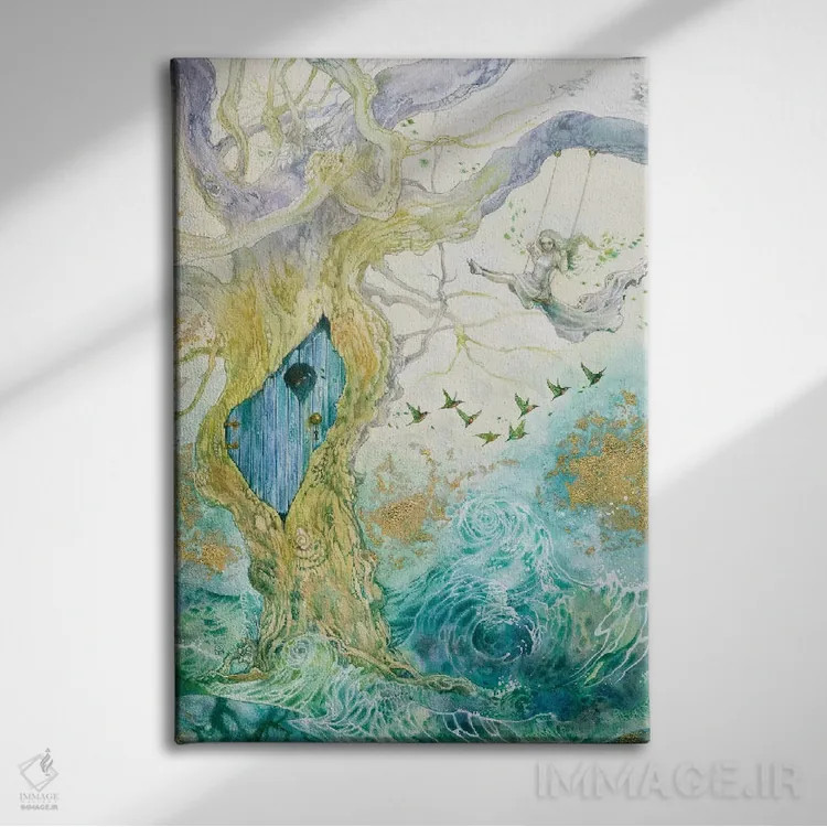 تابلو دکوراتیو سوییینگ اثر استفانی لاو - نمای روبهرو روی دیوار