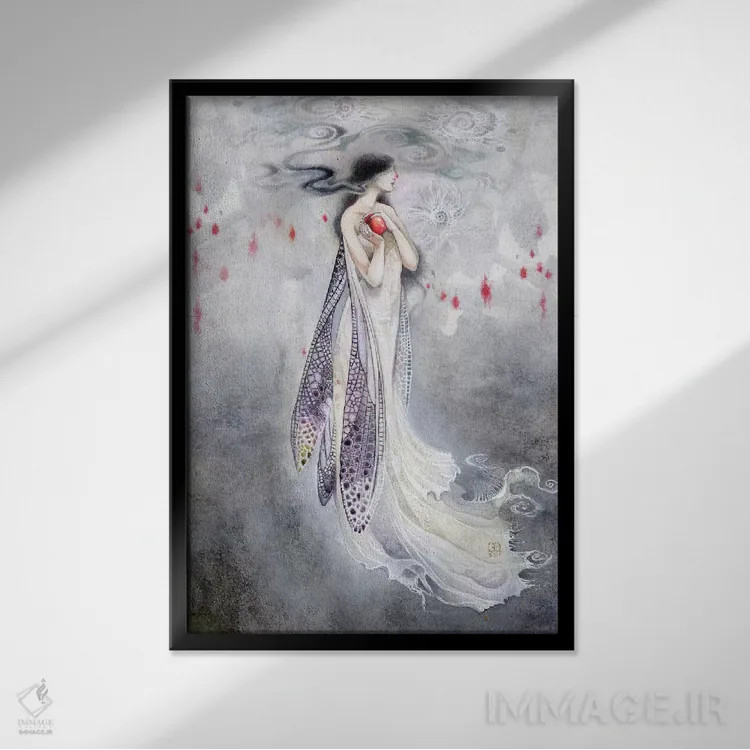 تابلو دکوراتیو سیلف اثر استفانی لاو - نمای قابدار مشکی