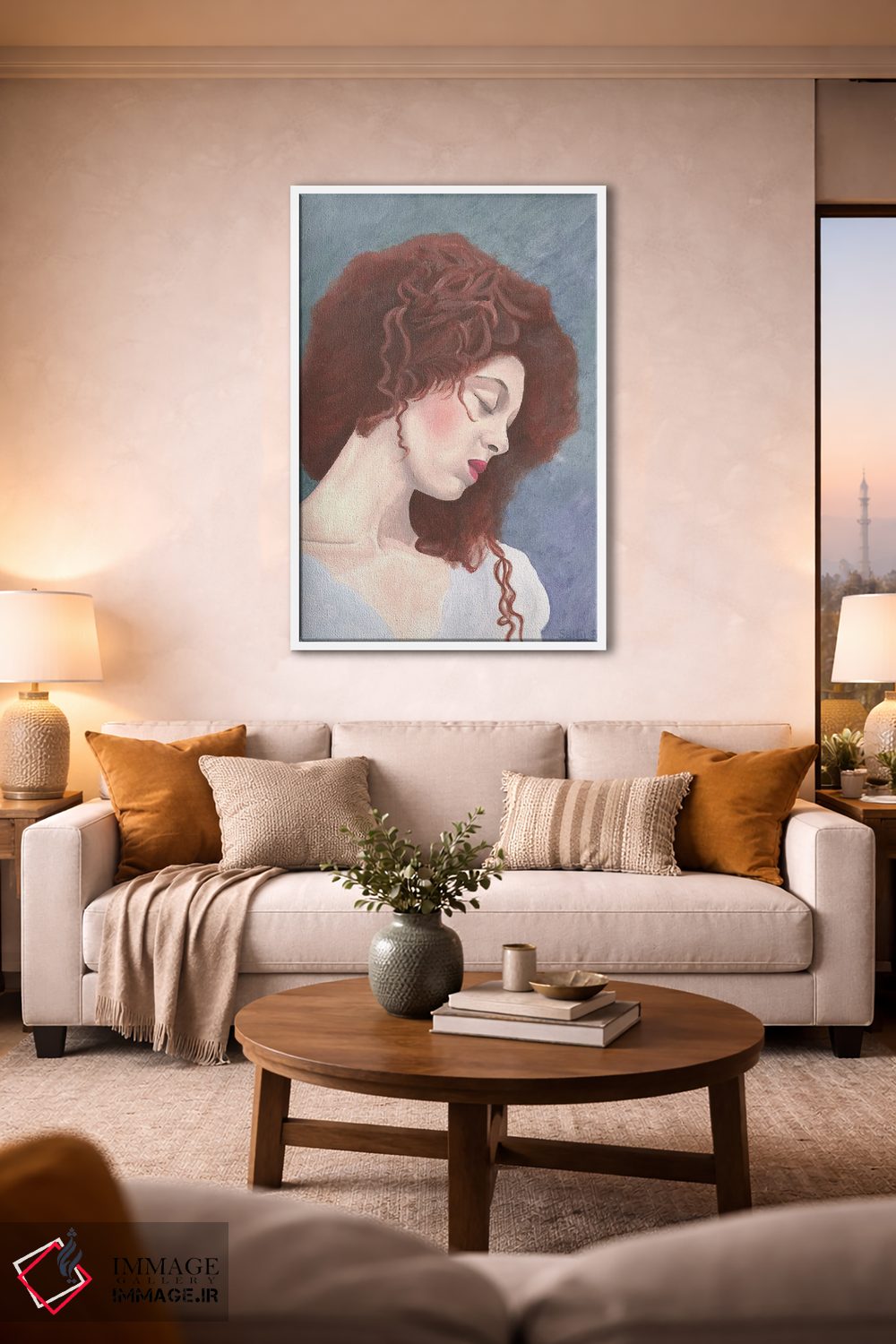 تابلو دکوراتیو زن غمگین اثر سالی بی - D1W