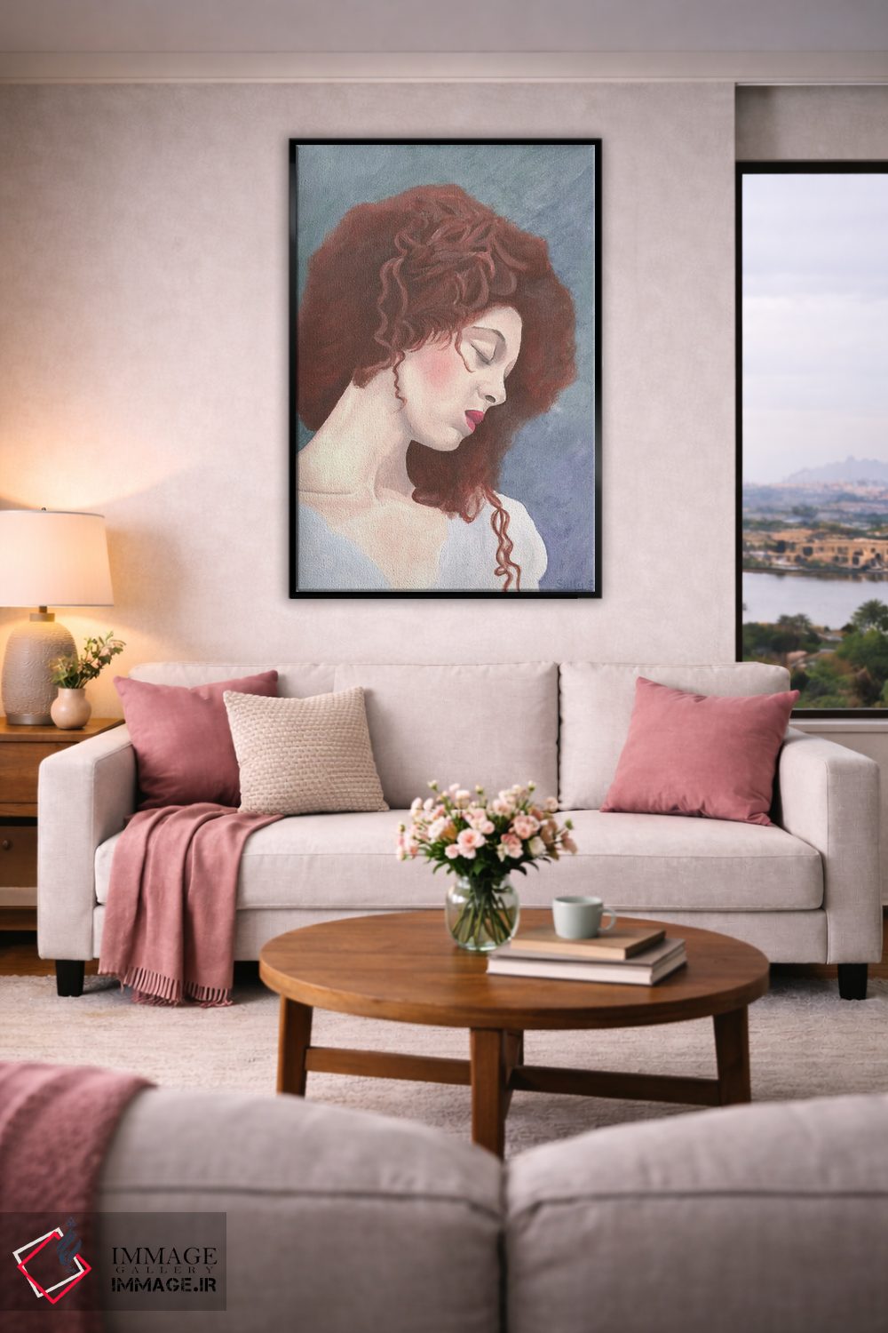 تابلو دکوراتیو زن غمگین اثر سالی بی - D5B