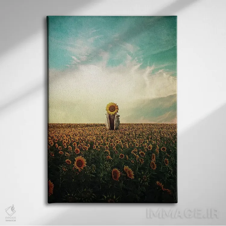 تابلو دکوراتیو بخشی با آنها بودن اثر سیم لس - نمای روبهرو روی دیوار
