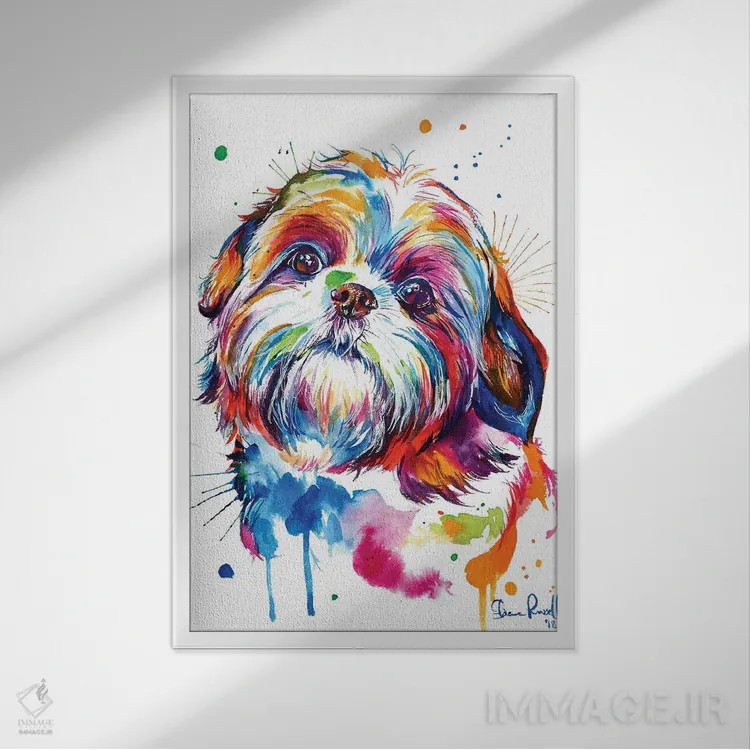 تابلو دکوراتیو شیه تسو اثر ویک دی بست - نمای قابدار سفید