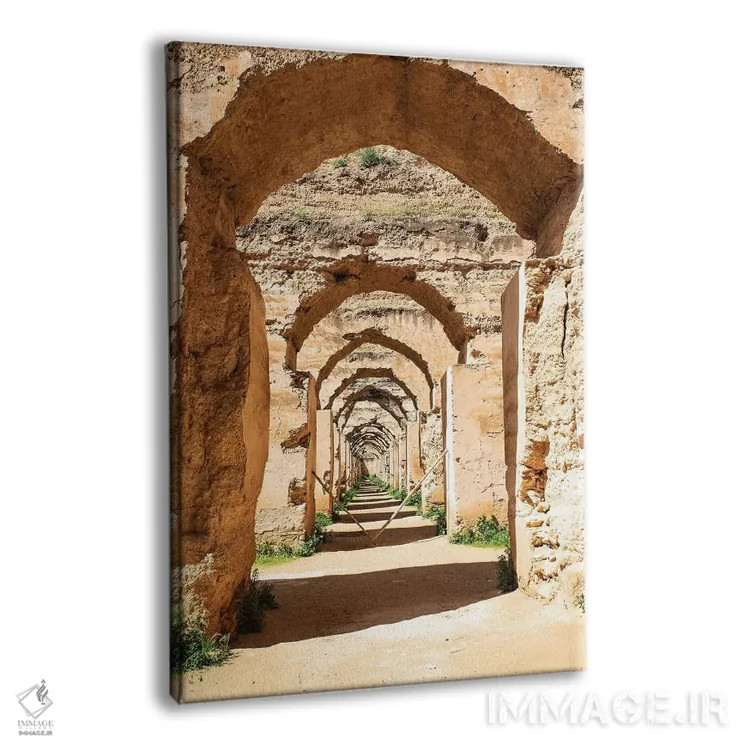 تابلو دکوراتیو Morocco. Stone archways at the Royal Stables,مکناس، مراکش. ط… اثر جولی سیندا - نمای پرسپکتیو محصول