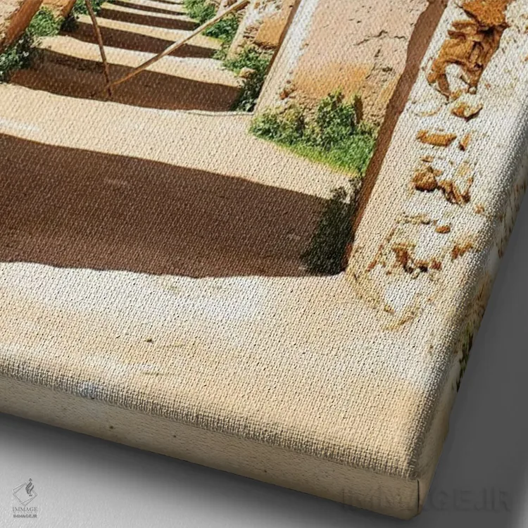 تابلو دکوراتیو Morocco. Stone archways at the Royal Stables,مکناس، مراکش. ط… اثر جولی سیندا - نمای نزدیک بافت بوم