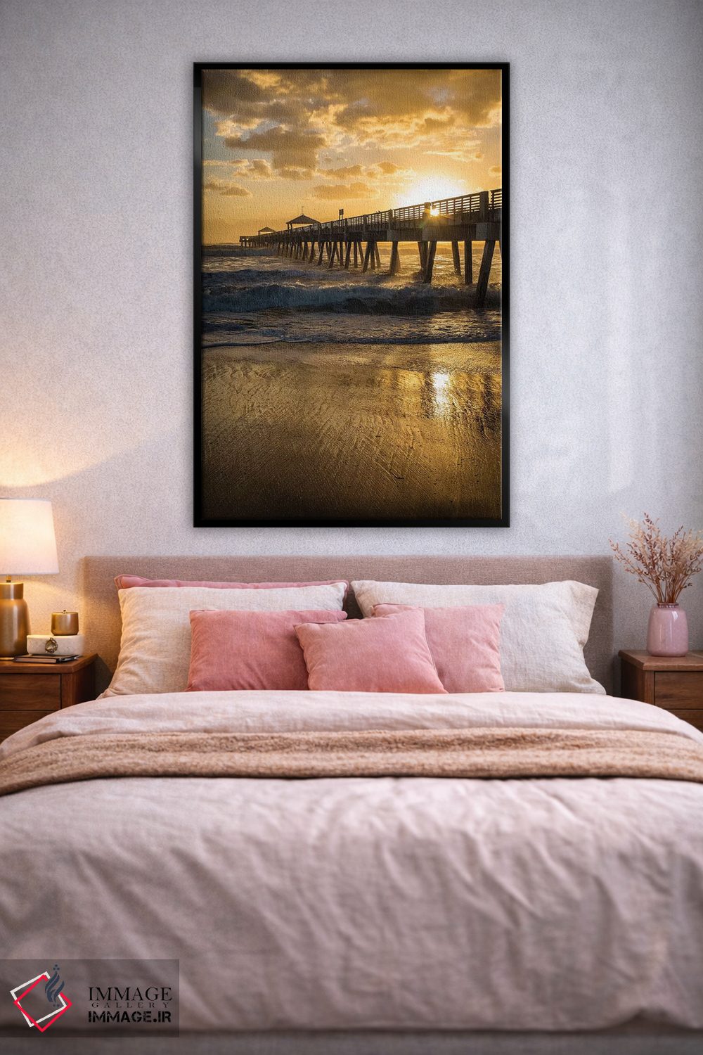 تابلو دکوراتیو Palm Beach County, Florida. Sunrise and high surf.,ساحل جونو… اثر جولی سیندا - D2B