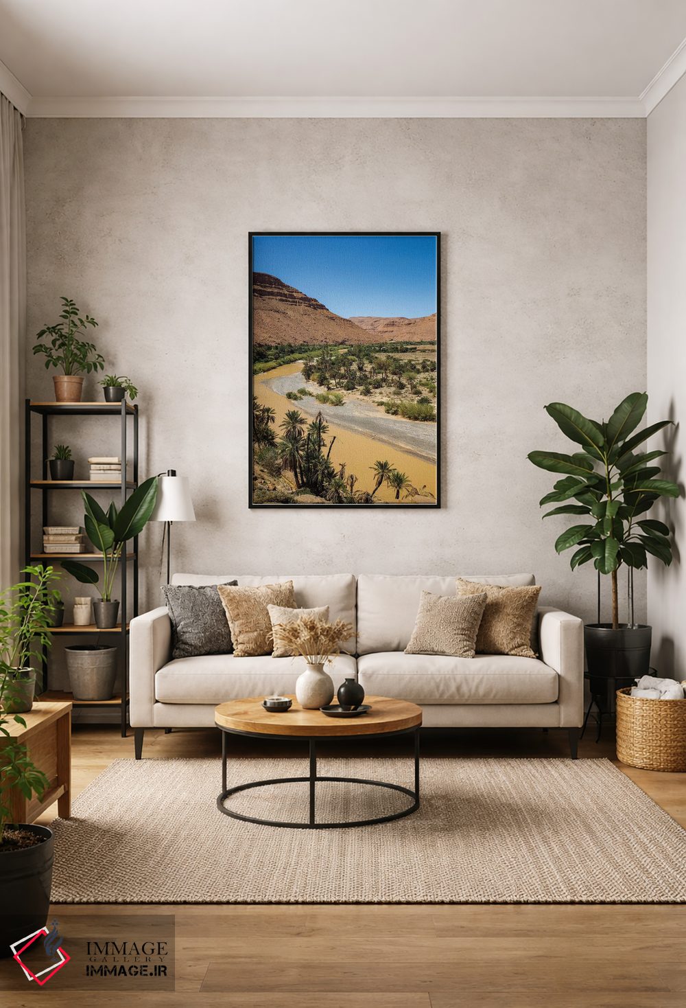 تابلو دکوراتیو Morocco. Ziz Valley Gorge and palm trees,دره زیز، مراکش. تنگ… اثر جولی سیندا - D1B