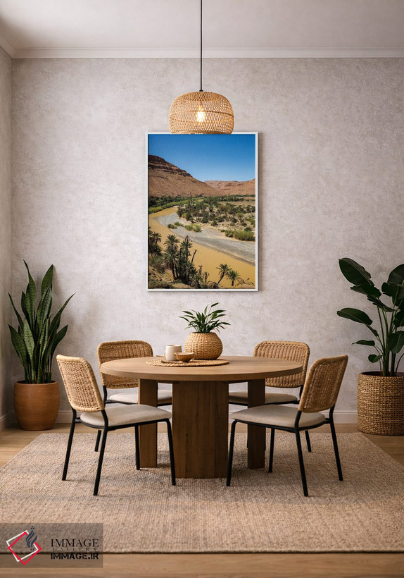 تابلو دکوراتیو Morocco. Ziz Valley Gorge and palm trees,دره زیز، مراکش. تنگ… اثر جولی سیندا - D3W