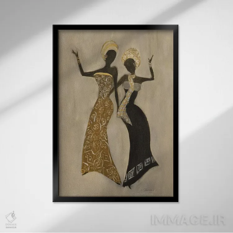 تابلو دکوراتیو جشن II اثر جولیا شاترنیک - نمای قابدار مشکی