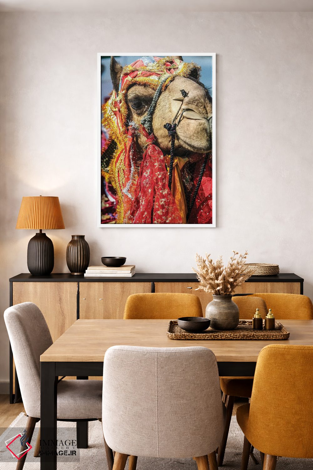 تابلو دکوراتیو Rajasthan, India. India decorated Camel, Diwali Festival of… اثر جولی سیندا - D5W
