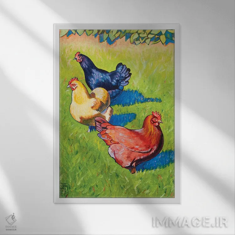 تابلو دکوراتیو سه دختر اثر استیسی نومیلر - نمای قابدار سفید