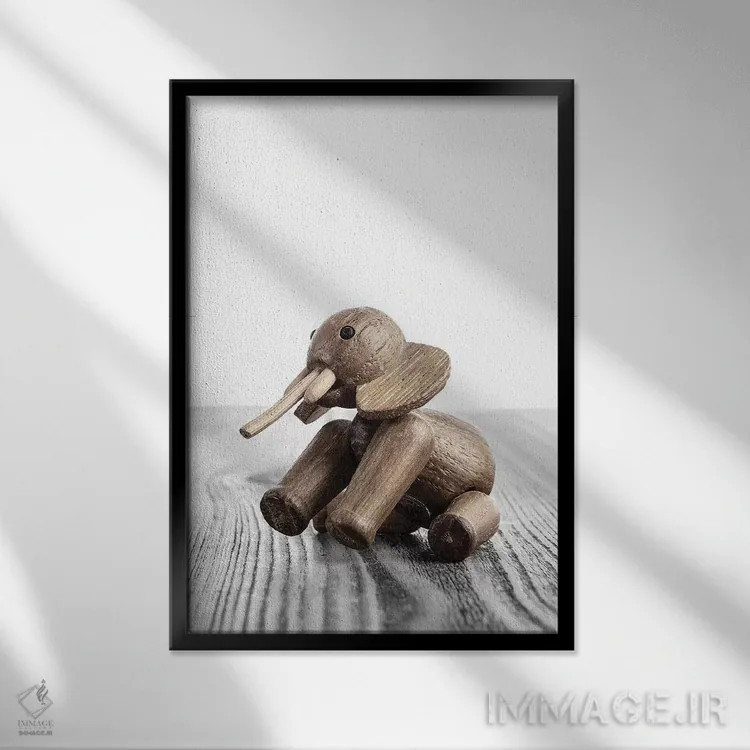 تابلو دکوراتیو فیل مجموعه زولاین اثر استودیو سنت اند سیلور - نمای قابدار مشکی