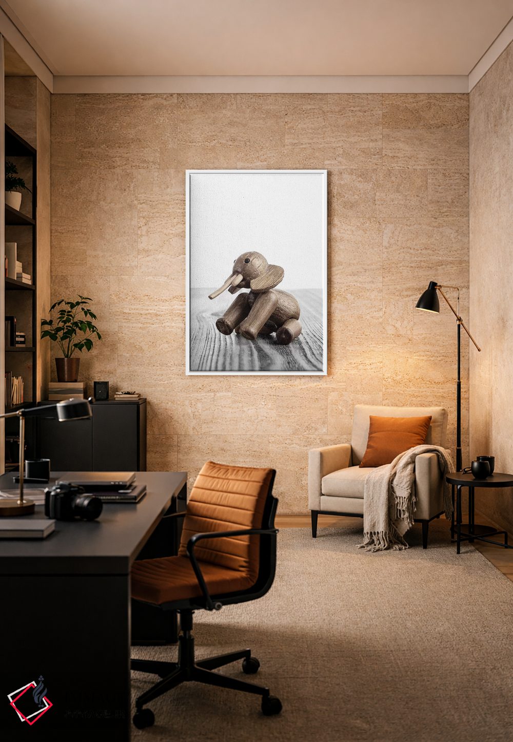تابلو دکوراتیو فیل مجموعه زولاین اثر استودیو سنت اند سیلور - D6W