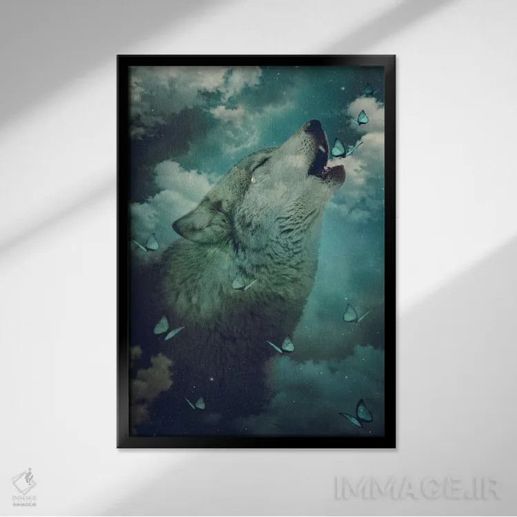 تابلو دکوراتیو در رویاهایم می بینمت اثر طراحی سورینگ انکر - نمای قابدار مشکی