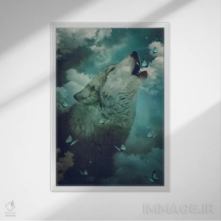 تابلو دکوراتیو در رویاهایم می بینمت اثر طراحی سورینگ انکر - نمای قابدار سفید