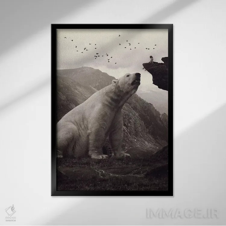 تابلو دکوراتیو توتلری اثر طراحی سورینگ انکر - نمای قابدار مشکی