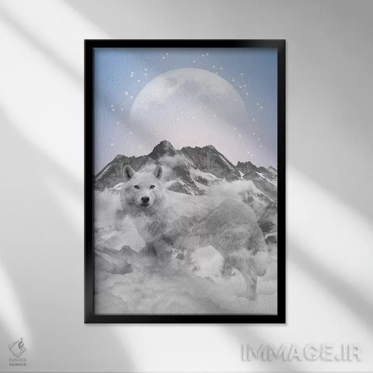 تابلو دکوراتیو تنهایی قدم بزن اثر طراحی سورینگ انکر - نمای قابدار مشکی