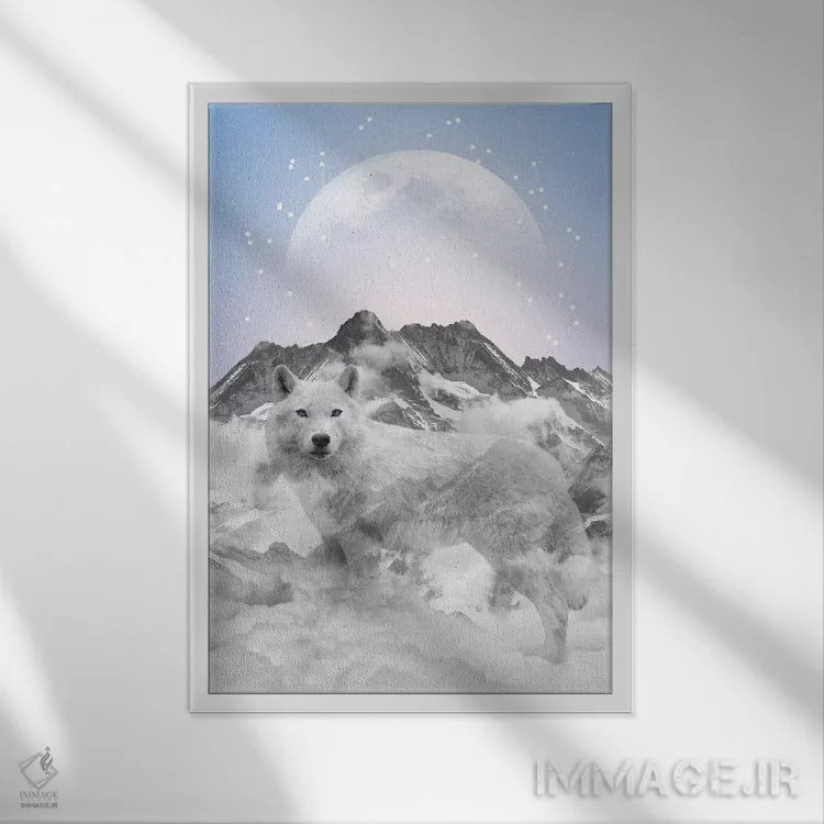 تابلو دکوراتیو تنهایی قدم بزن اثر طراحی سورینگ انکر - نمای قابدار سفید