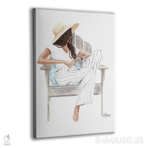 تابلو دکوراتیو کلاه تابستانی اثر استایل آو براش - نمای پرسپکتیو محصول