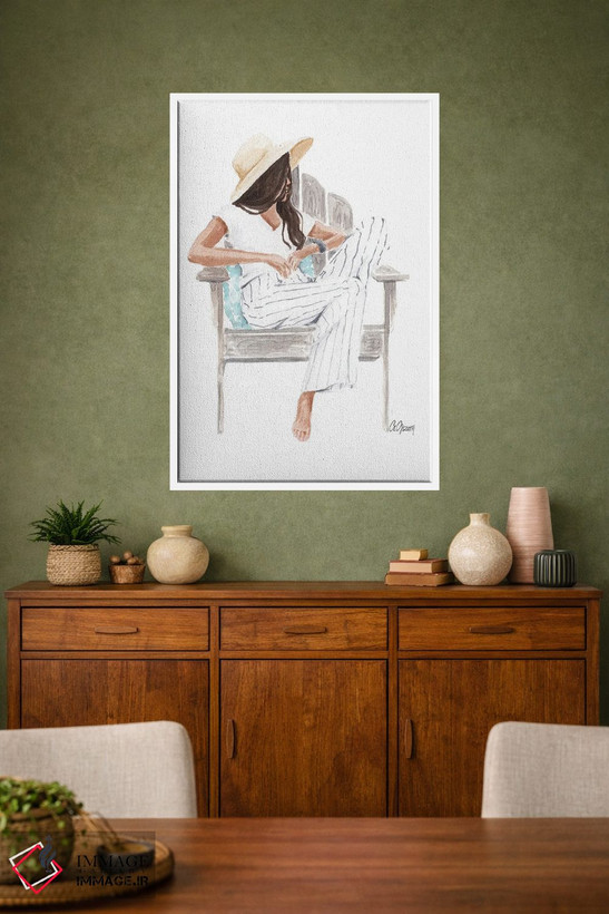 تابلو دکوراتیو کلاه تابستانی اثر استایل آو براش - D1W