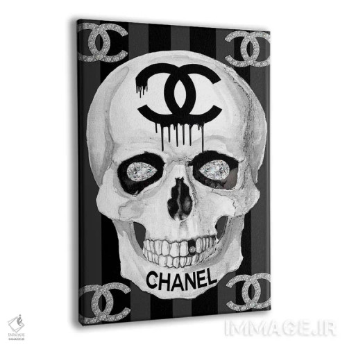 تابلو دکوراتیو جمجمه شنل اثر استودیو وان - نمای پرسپکتیو محصول