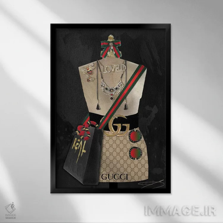 تابلو دکوراتیو دختر رومی اثر استودیو وان - نمای قابدار مشکی