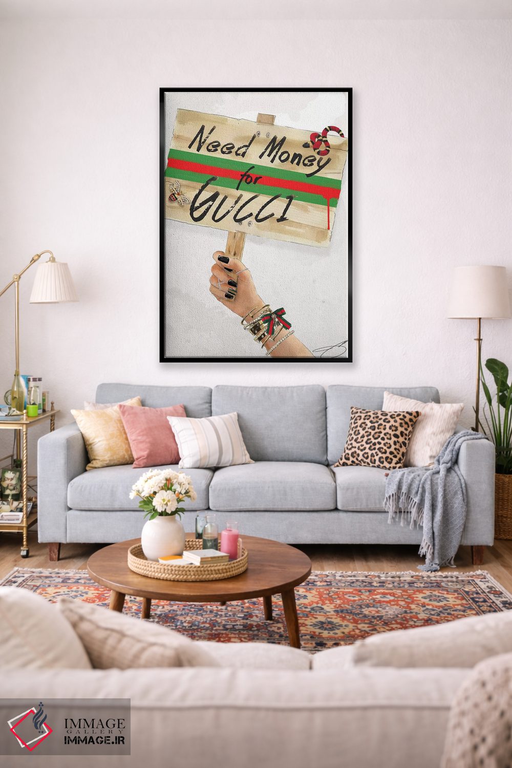 تابلو دکوراتیو نیاز به گوچی اثر استودیو وان - D1B