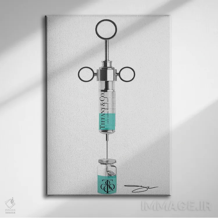 تابلو دکوراتیو شات الماس اثر استودیو وان - نمای روبهرو روی دیوار