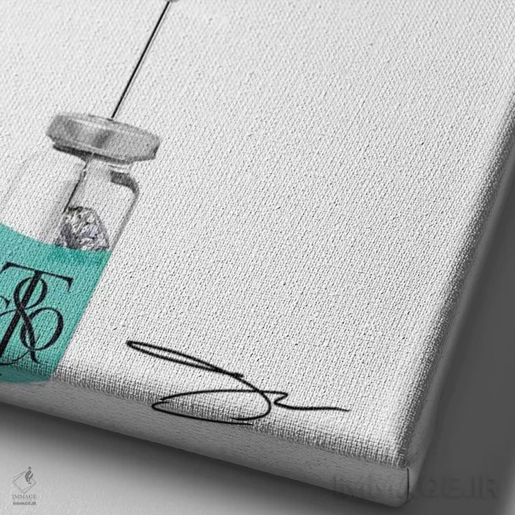 تابلو دکوراتیو شات الماس اثر استودیو وان - نمای نزدیک بافت بوم